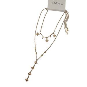 Ettika Dainty Fairycore Whimsigoth Pink Grunge Witchy Falling Stars Necklace